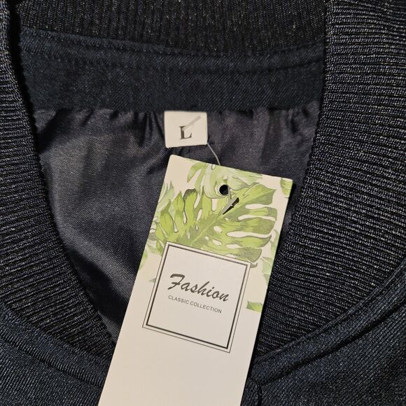 Amy Babe Women’s L Cropped Bomber / Varsity Shacket Jacket – Street / Athleisure - Picture 5 of 10